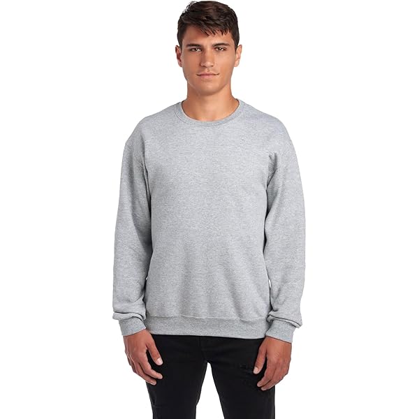 Jerzees Adult 8 oz. NuBlend® Fleece Crew S ASH at Amazon Men's